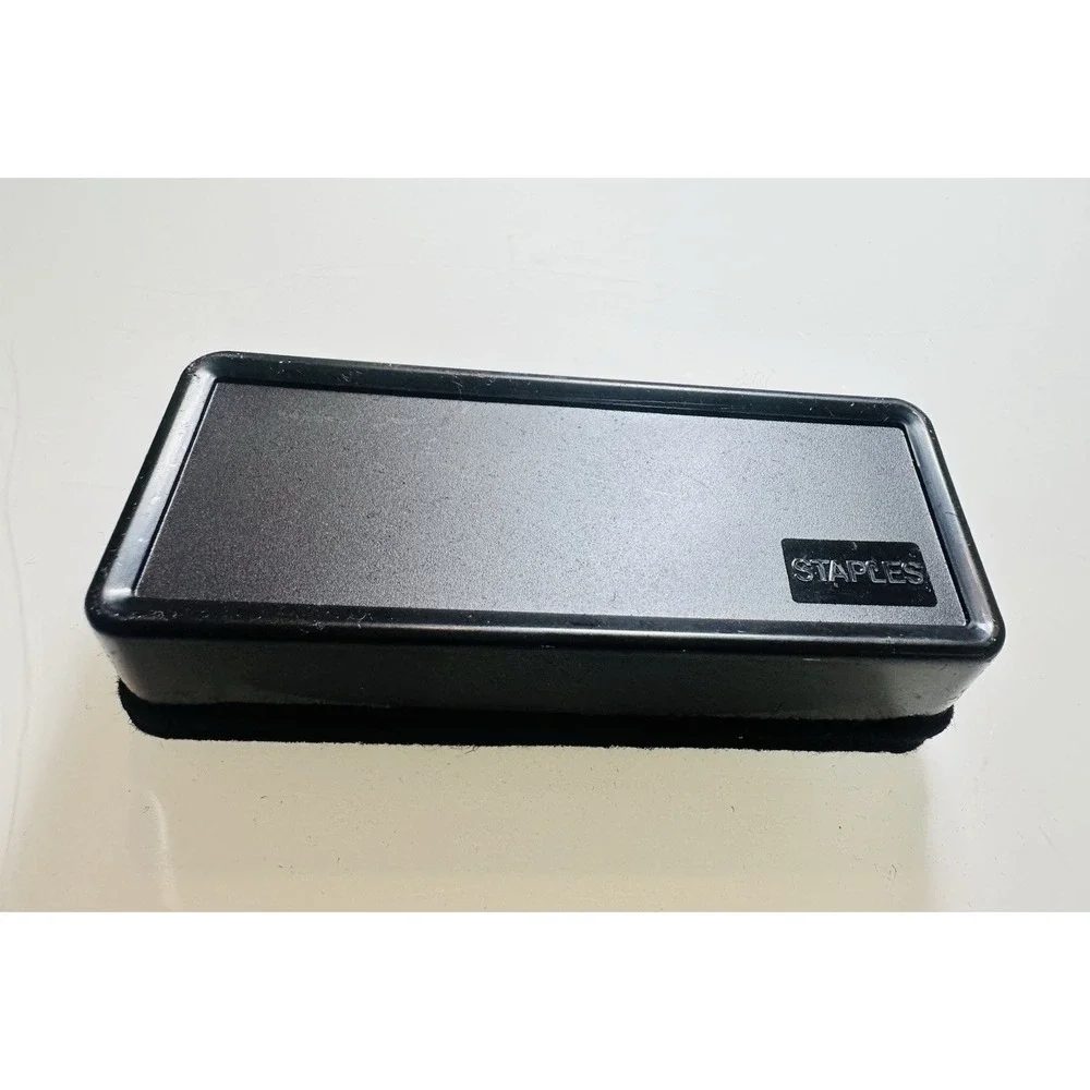 Staples Durable Dry Erase Board Eraser, Black